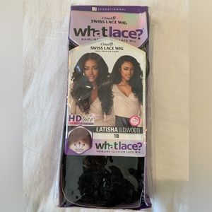 NEW Sensationnel WHAT LACE 13x6 Wigs - Cloud 9 Swiss Lace Synthetic LATISHA (1B)